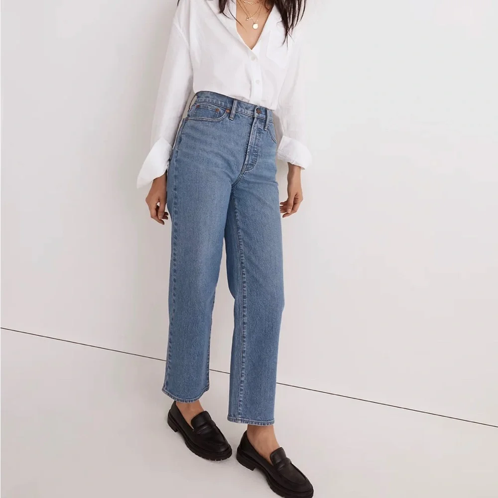 Madewell The Perfect Vintage Wide-Leg Crop Jean Knoxville Wash Size 26 - Picture 3 of 12